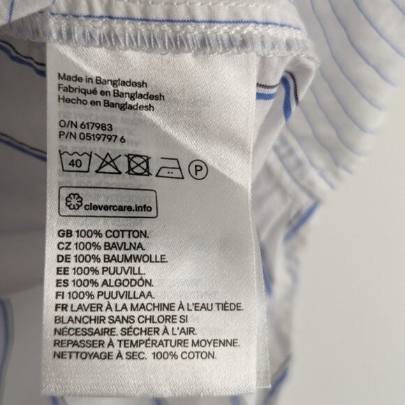 Women's Striped Button-Down Shirt US Size 12 - Picture 6 of 6